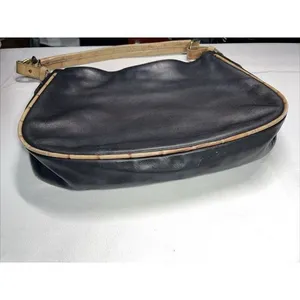 Brahmin Black‎ Leather Handbag Pecan Croc Embossed Trim & Handle 13x9.5" thumbnail 8