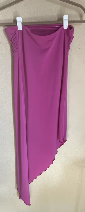 Urban Outfitters Y2K Asymmetrical Berry Midi Dress thumbnail 4