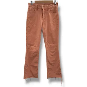 Mother The Insider Ankle‎ Fray Raw Hem Jeans in Chalk It Up Terracotta Sz 28 thumbnail 2