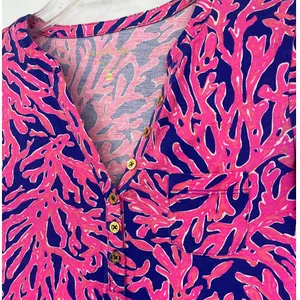 Lilly Pulitzer Alessia Did You Catch Dress Sz XXS Preppy Coastal Resort Pima thumbnail 4