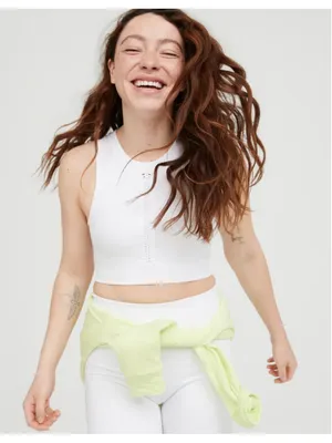 OFFLINE By Aerie Seamless Macrame Longline Sports Bra Women’s Size XL thumbnail 1
