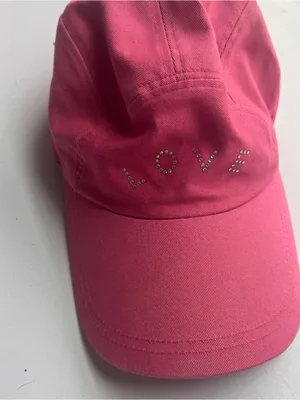 GAP Pink LOVE Embellished Rhinestone Bling Adjustable Baseball Cap - Women thumbnail 2