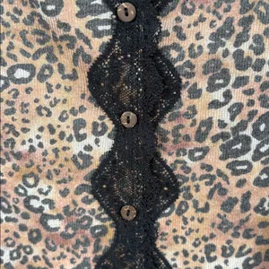 NEW Free People She’s All That Top Animal Print Black Lace Size Small thumbnail 5