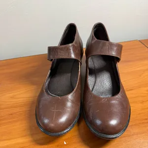 Dansko Bess Mary Jane Dark Brown Heel Leather Round Toe Comfort 37‎ thumbnail 3