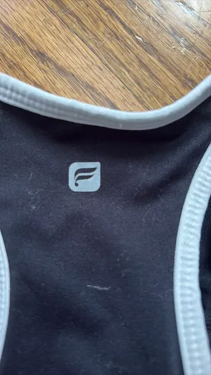 Fabletics Bra Top black with white trim thumbnail 2