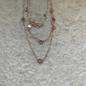 Pomina Three tier Rise Gold tone Necklace thumbnail 2