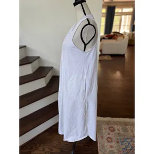 Free People Beach White Plunge V-Neck Sleeveless Maxi Dress Resort Vacation thumbnail 5