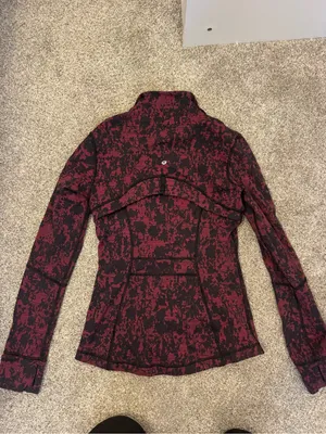lululemon athletica Burgundy and Black Patterned Bomber Jacket thumbnail 2