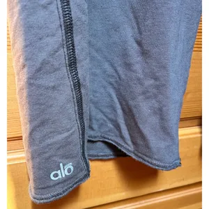 NWT ALO Yoga Pants Granite/Gray Wide Leg Bamboo Joggers Sweatpants Loungewear XL thumbnail 6