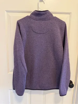 L.L. BEAN Sweater Fleece Pullover In Muted Purple Size Large thumbnail 3