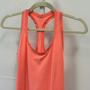VSX Victoria's Secret Sport Neon Coral Textured Racerback Tank Top Small Stretch thumbnail 2