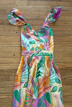 Skies are blue maxi dress thumbnail 1