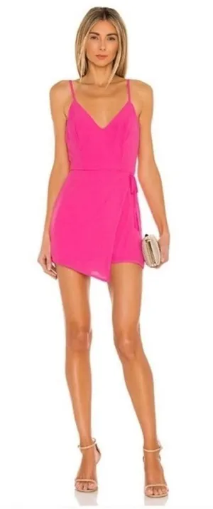 Superdown Karen hot pink side tie romper Xs‎ thumbnail 1