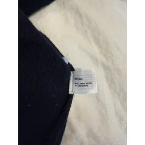 Gap Poncho Sweater Womens M/L Navy Blue Knit Lambswool Cowl Neck Winter Pockets thumbnail 8