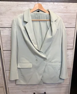 Express Women Sage Green Double Breasted Blazer Tailored Jacket Size Medium thumbnail 1