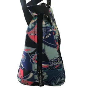 Vera Bradley Insulated Lunch Tote Box Double Handles Blue Floral Canvas Travel thumbnail 3