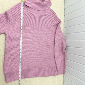 J. Crew Turtleneck Pink Cozy Soft Barbie Winter Sweater‎ Size S thumbnail 5