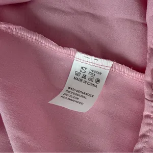 Women's Long Sleeve Button Up Blouse Pink Mauve Color Size S #260494 thumbnail 5