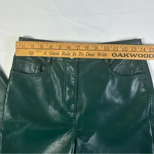 Aritzia Wilfred The Melina Faux Leather Pants in Aventurine Green Women's Size 6 thumbnail 5