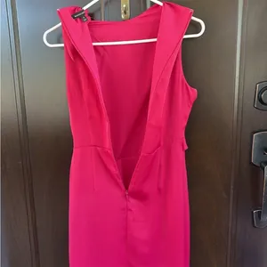 NWT Banana Republic Tie Neck Sleeveless Sheath Midi Dress Fuchsia size 0 thumbnail 11