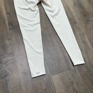 Set Active cream colored high-rise leggings size large thumbnail 6