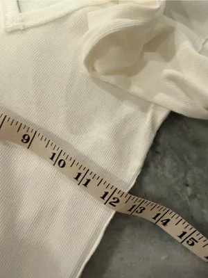 NWOT We The Free Size XS White Ribbed V-Neck Long Sleeve Stretch Top Free People thumbnail 6