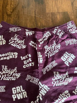 PINK Purple Logo Lounge/sleep pants thumbnail 2
