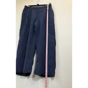 Abercrombie & Fitch Women’s Size Large Navy Dress Pants Wide Leg Pockets thumbnail 3