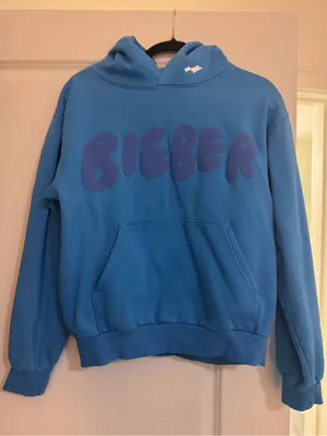 Coachella Exclusive Skylrk ‘BIEBER’ Hoodie - Blue, Sz Small thumbnail 1