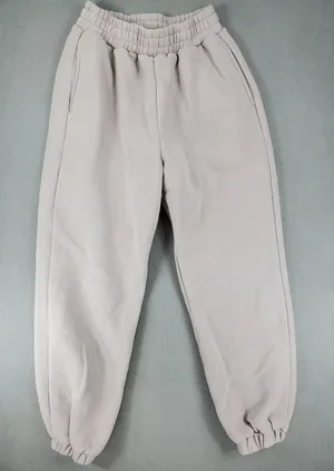 Comfrt Sweatpants Womens M Taupe High Rise Elastic Waist Joggers Relaxed Fit thumbnail 1