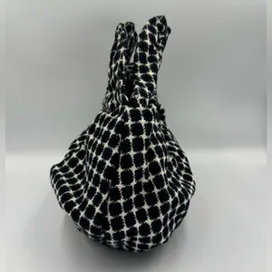 Giannini Black & White Grid Pattern “Dumpling” Handbag thumbnail 2
