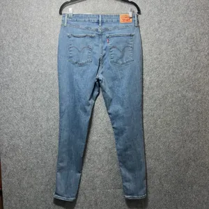 Levi's 721 High Rise Skinny‎ Jeans 32 Distressed Denim Blue Light Wash thumbnail 7