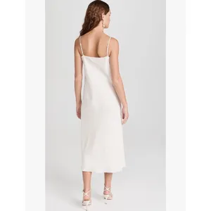 NWT WAYF Slip Midi Dress Bow Front Satin Size Medium thumbnail 2