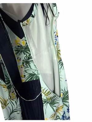 CUE & KBC collaboration Women’s V-Neck Tropical Georgette Hi-Lo Dress Size 10 thumbnail 11