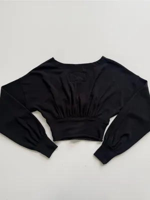 Free People Black We The Free All Nighter Thermal Cropped Top Size XS thumbnail 7