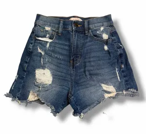 SO‎ High Rise Distressed Boyfriend Midi Denim Shorts Size 3/26W thumbnail 1