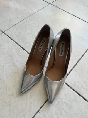Steve Madden EVELYN silver stiletto heels thumbnail 2