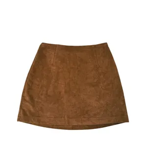 Abercrombie & Fitch Faux Suede Mini Skirt Size S Brown Preppy Fall Quiet Luxury thumbnail 2