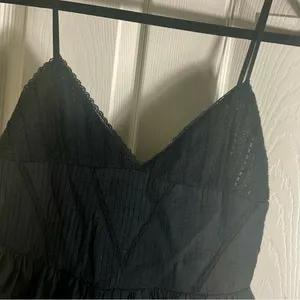 Zara Woman’s Black Spaghetti Strap mini Dress size medium thumbnail 6