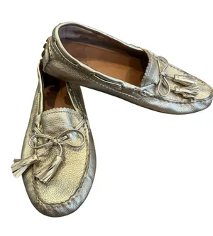 Coach Nadia driving moccasins in gold 9 like new! thumbnail 1