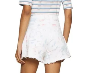 Abercrombie & Fitch High Rise Denim Tie Dye Shorts Sz 28 thumbnail 5