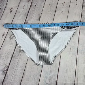 Aerie Bikini Bottoms Striped Ruffle Gingham Trim Womens Size L‎ thumbnail 9