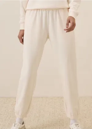 Pact • Women's Cream Elastic-Waist Jogger Pants thumbnail 1
