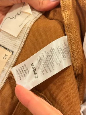 NWT We The Free Good Luck Mid Rise Barrel Acid-Wash Denim Jeans Off-White Sz 24 thumbnail 12