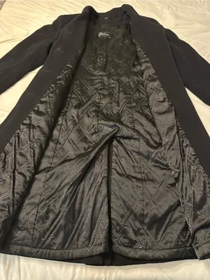 Panter Classic Black Women's Button-Front Single-Breasted Overcoat - Size 42 (M) thumbnail 5