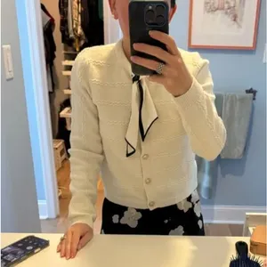 CeCe Off White Scarf Cardigan Sweater MEDIUM Business Casual Career Work $90 thumbnail 4