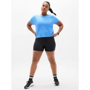 Athleta XL Grid Knit Tee Cornflower Blue X-Large Regular thumbnail 4