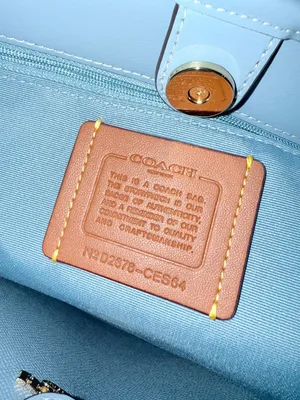 coach City Tote Bag With Gingham Print And Charm ces64 thumbnail 7