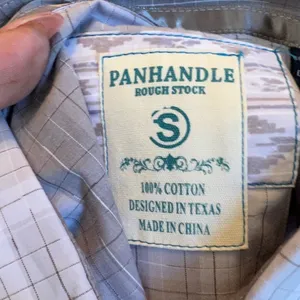 Panhandle Rough Stock Western Shirt‎ nwt Gray thumbnail 5