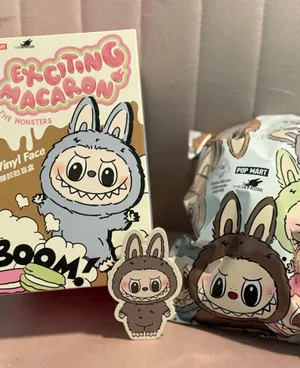 Authenticated POP MART Exciting Macaron Vinyl Labubu thumbnail 1